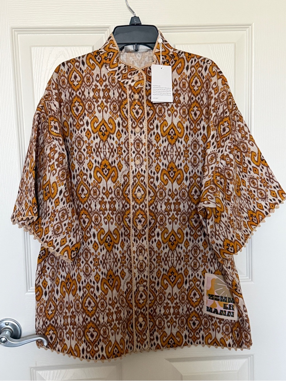 NWT Zimmermann Wylie Relaxed Shirt